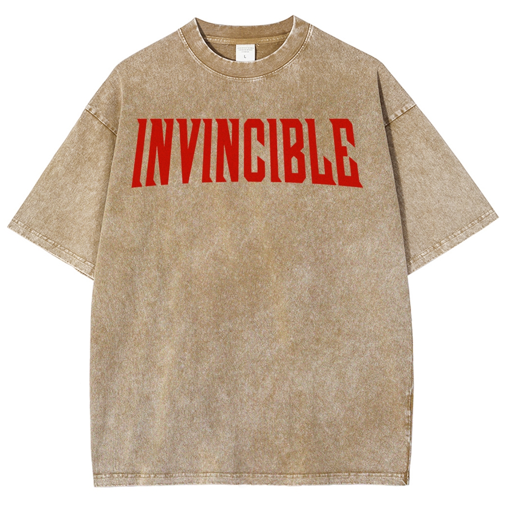 Invincible Unisex Fit Washed T-Shirt 2503012630