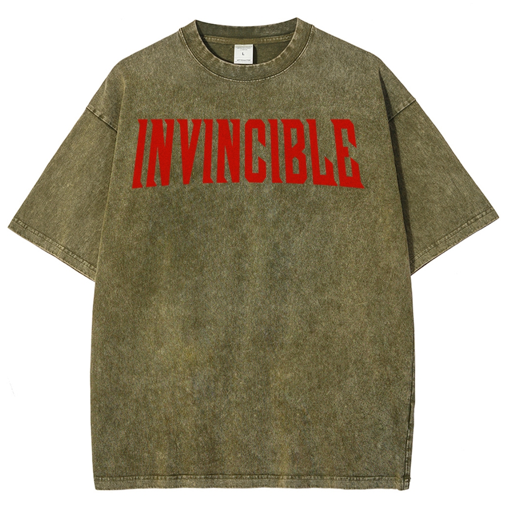 Invincible Unisex Fit Washed T-Shirt 2503012630