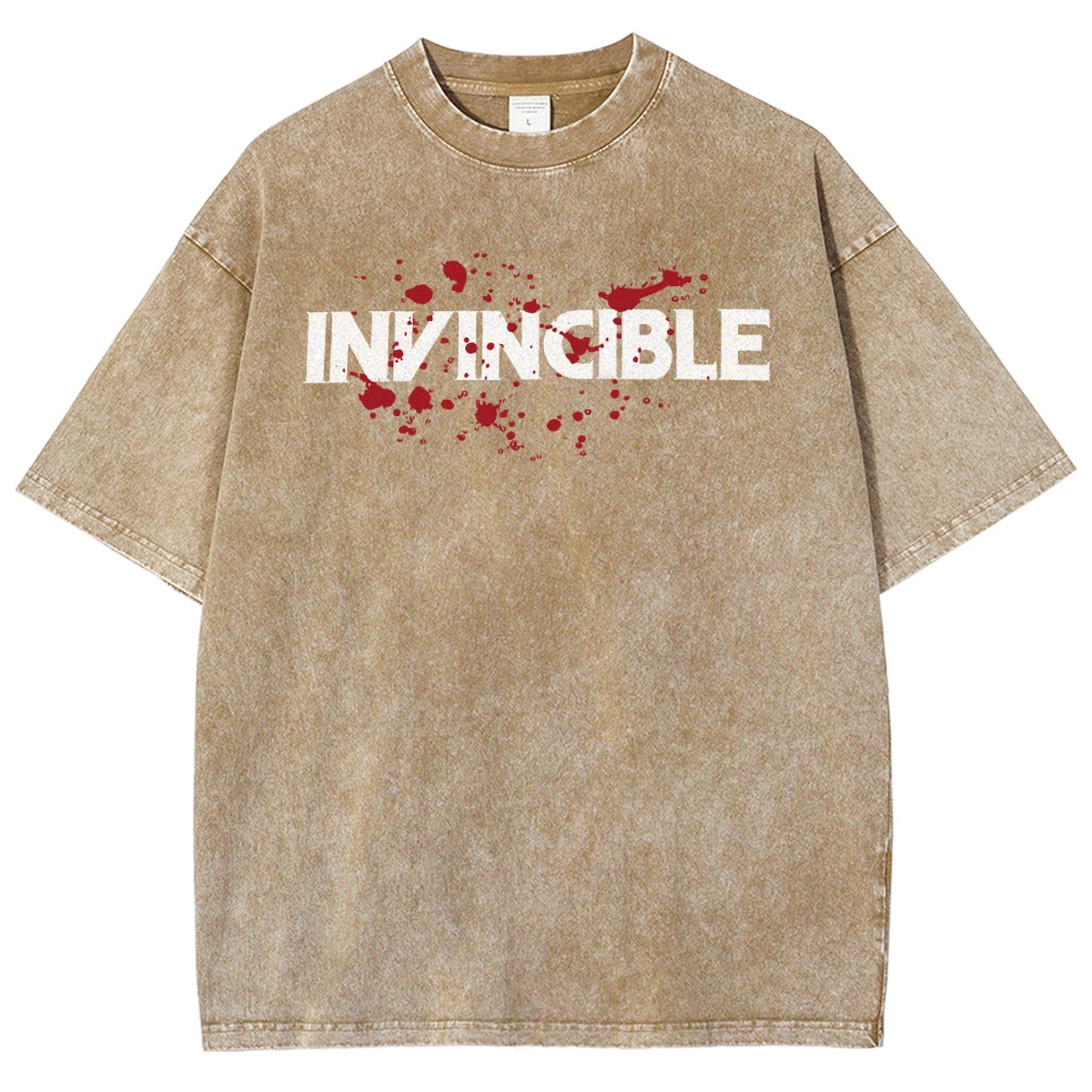 Invincible Unisex Fit Washed T-Shirt 2503012636