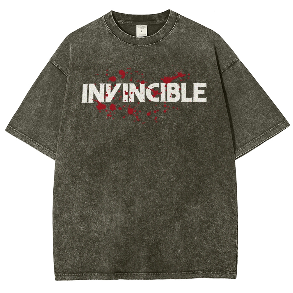Invincible Unisex Fit Washed T-Shirt 2503012636