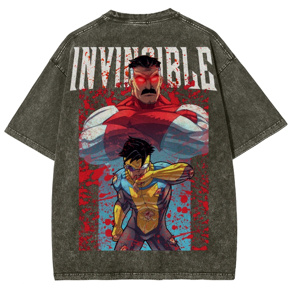 Invincible Unisex Fit Washed T-Shirt 2503012636