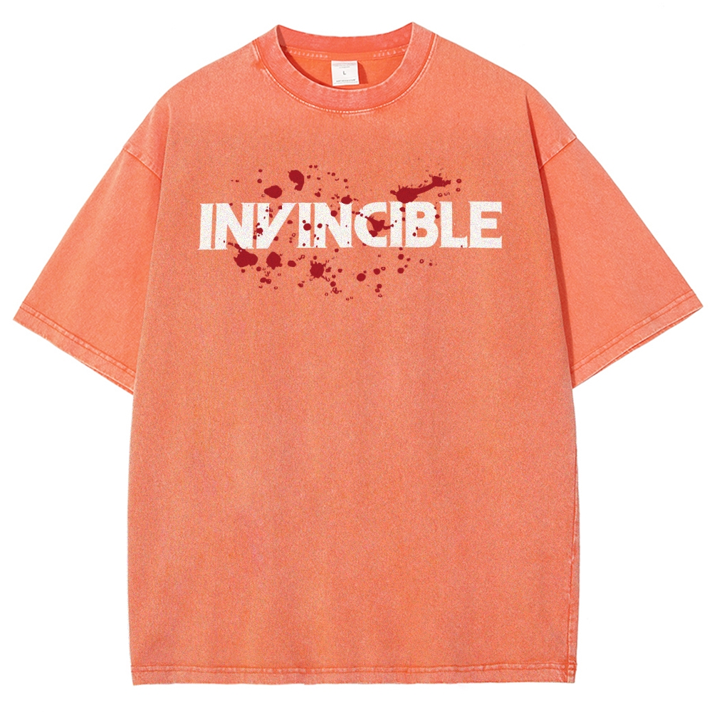 Invincible Unisex Fit Washed T-Shirt 2503012636