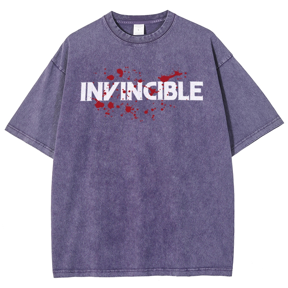 Invincible Unisex Fit Washed T-Shirt 2503012636