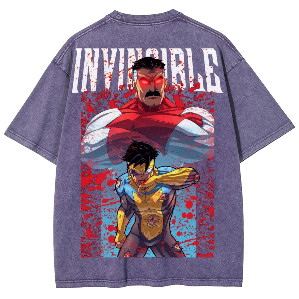 Invincible Unisex Fit Washed T-Shirt 2503012636