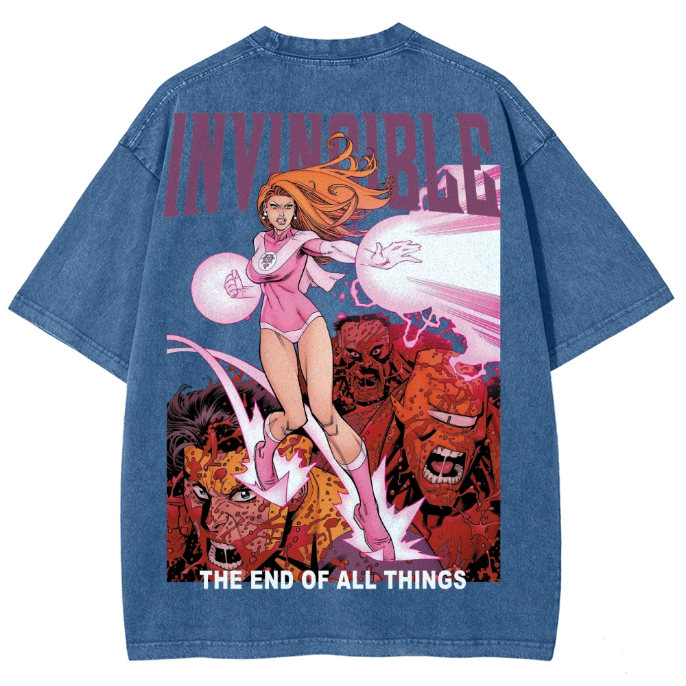 Invincible Unisex Fit Washed T-Shirt 2503012641