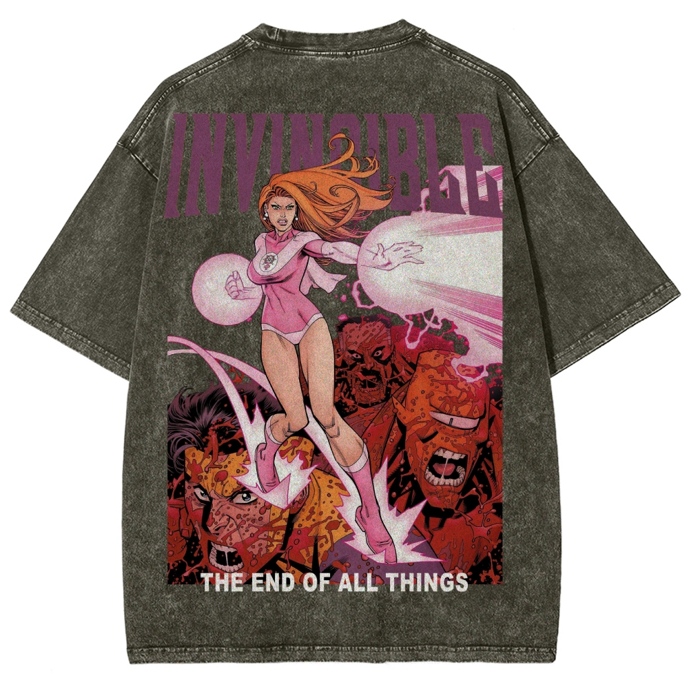 Invincible Unisex Fit Washed T-Shirt 2503012641