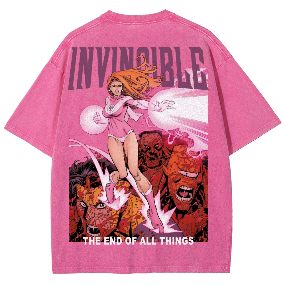 Invincible Unisex Fit Washed T-Shirt 2503012641