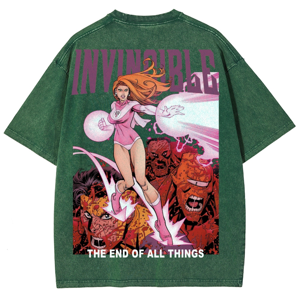 Invincible Unisex Fit Washed T-Shirt 2503012641