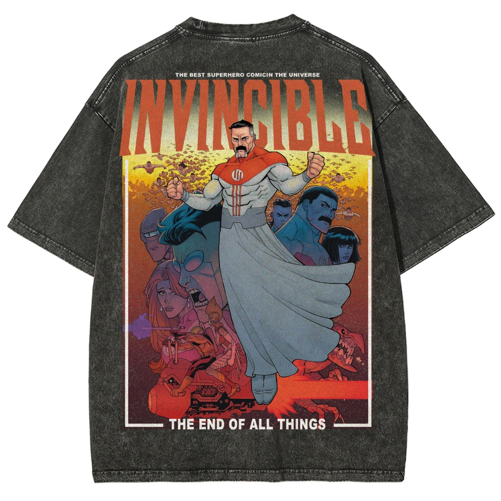 Invincible Unisex Fit Washed T-Shirt 2503012642