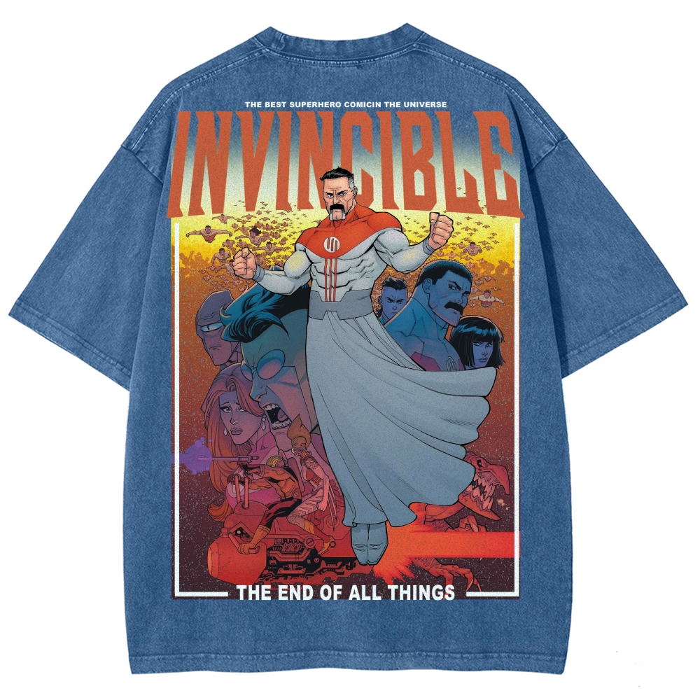 Invincible Unisex Fit Washed T-Shirt 2503012642