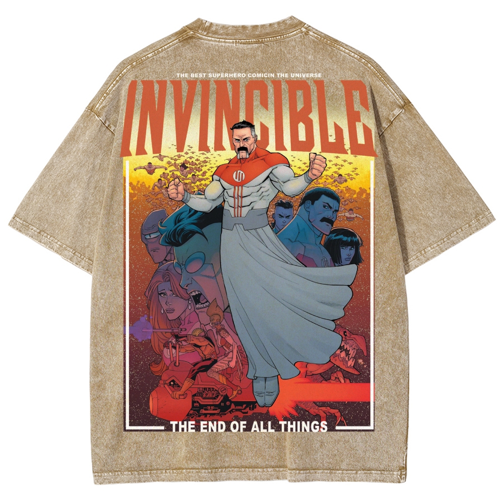Invincible Unisex Fit Washed T-Shirt 2503012642