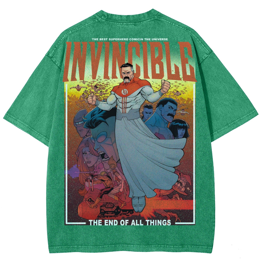 Invincible Unisex Fit Washed T-Shirt 2503012642
