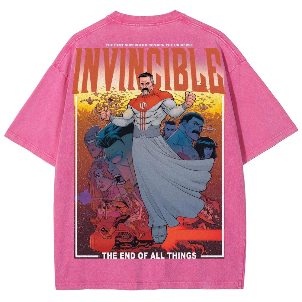 Invincible Unisex Fit Washed T-Shirt 2503012642