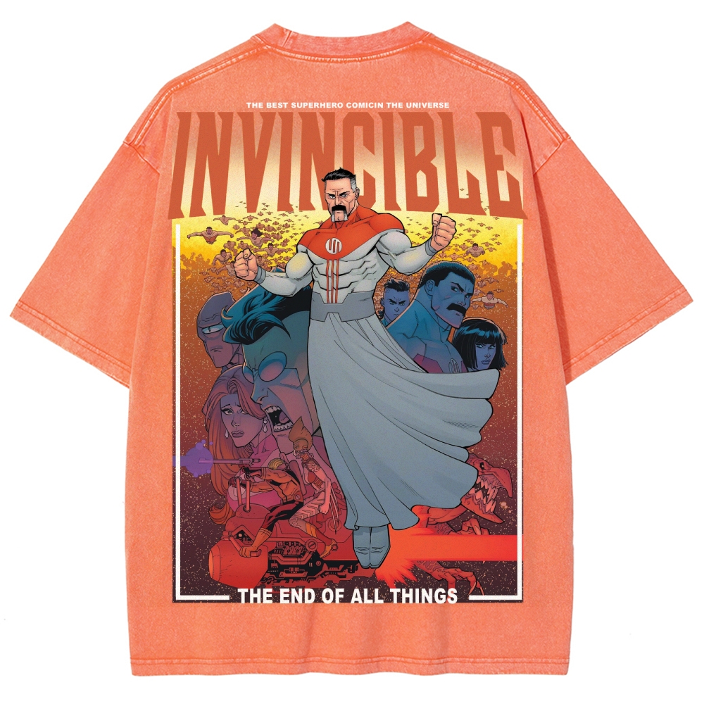 Invincible Unisex Fit Washed T-Shirt 2503012642