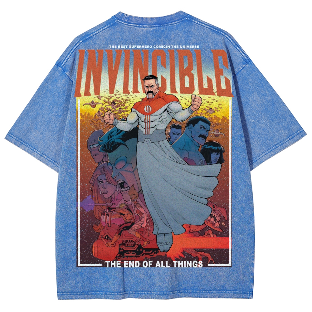 Invincible Unisex Fit Washed T-Shirt 2503012642