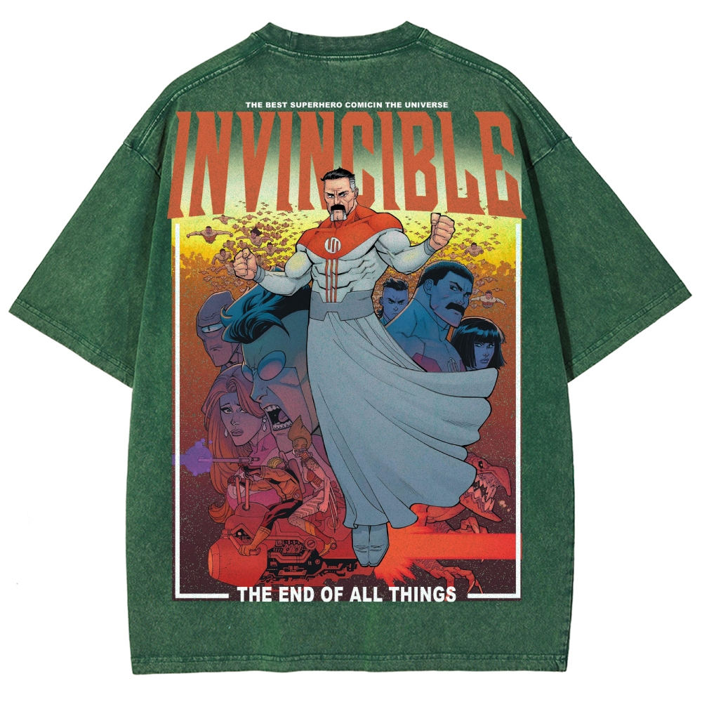 Invincible Unisex Fit Washed T-Shirt 2503012642