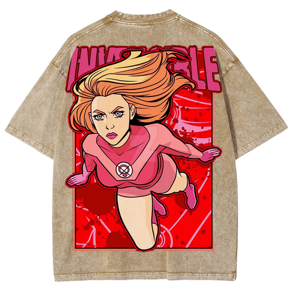 Invincible Unisex Fit Washed T-Shirt 2503012643