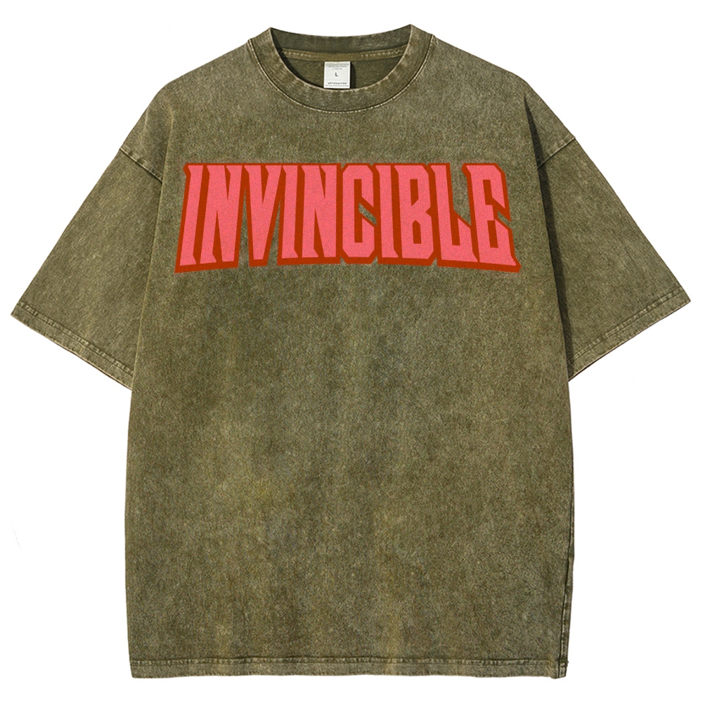 Invincible Unisex Fit Washed T-Shirt 2503012643