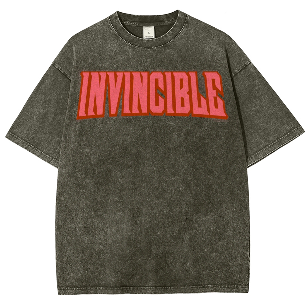 Invincible Unisex Fit Washed T-Shirt 2503012643