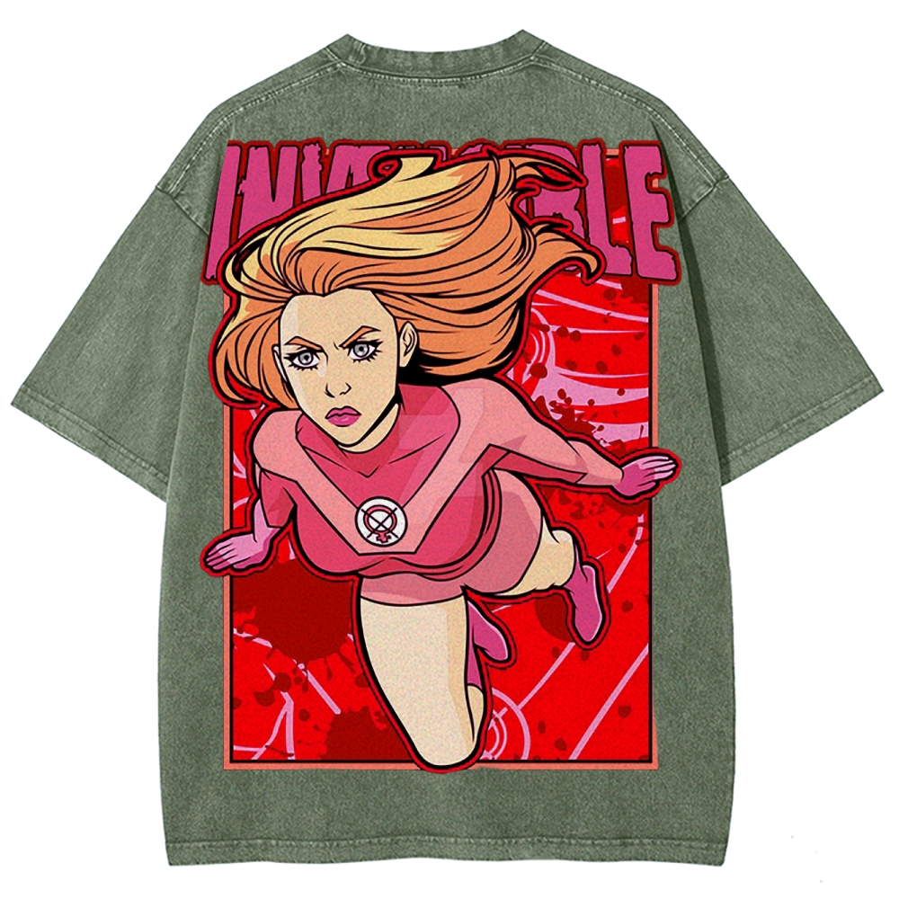 Invincible Unisex Fit Washed T-Shirt 2503012643