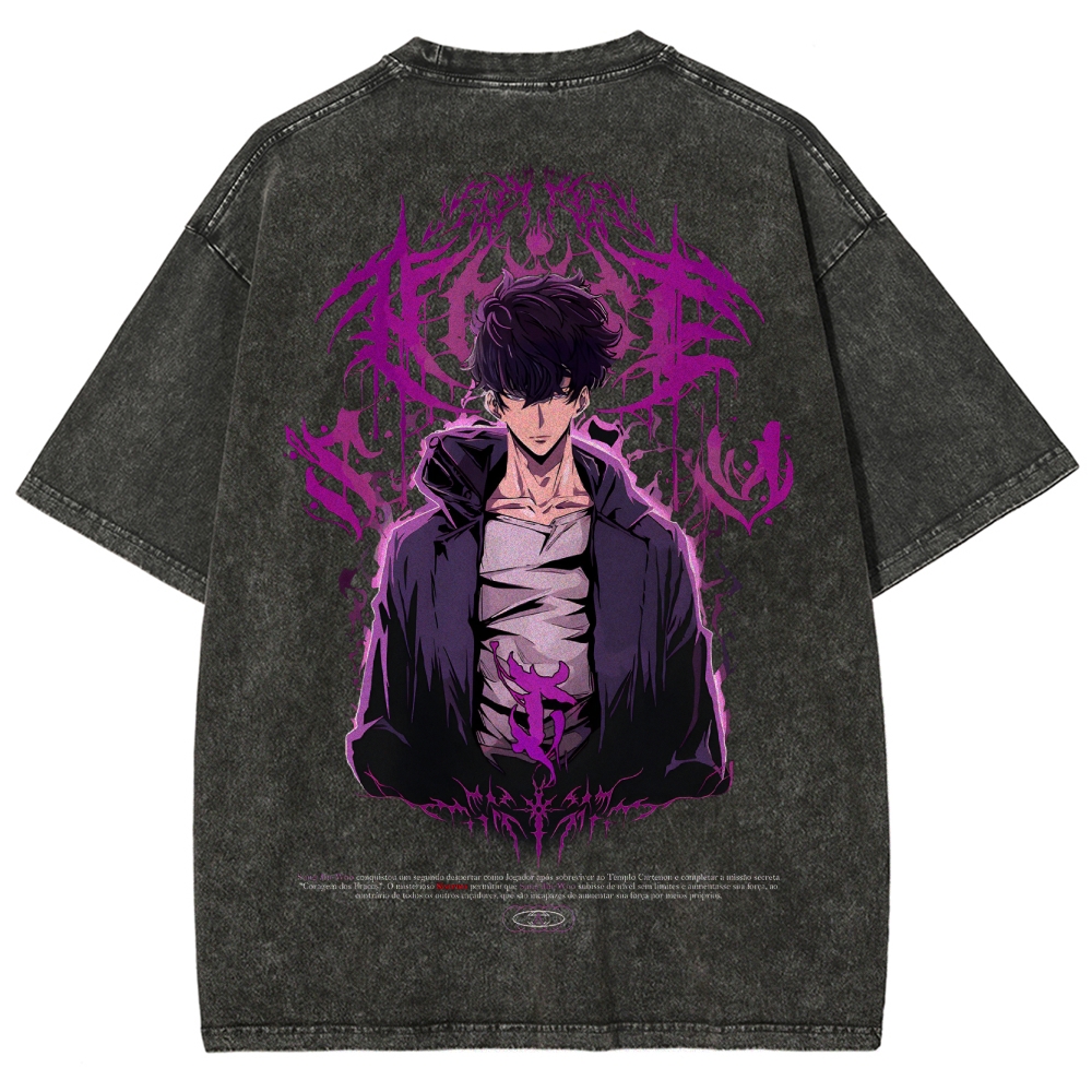 Solo-Leveling Unisex Fit Washed T-Shirt 2503012789