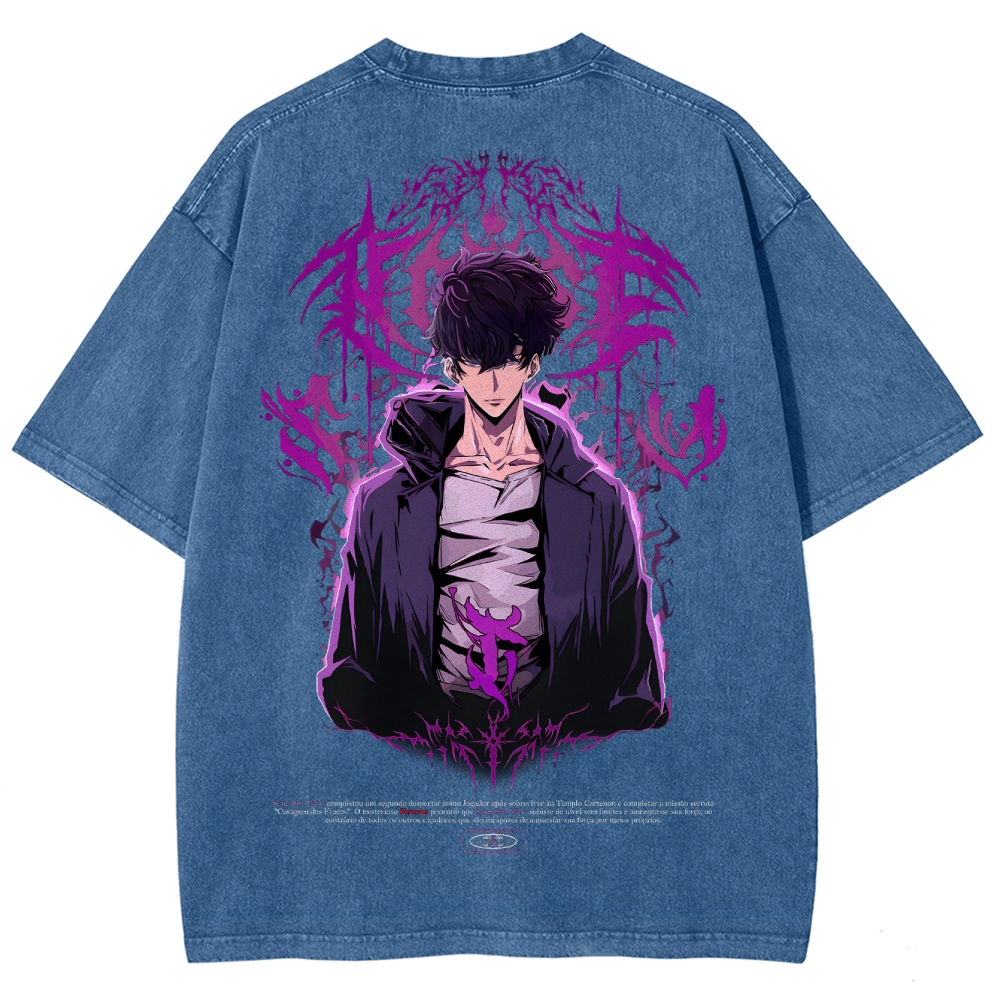 Solo-Leveling Unisex Fit Washed T-Shirt 2503012789