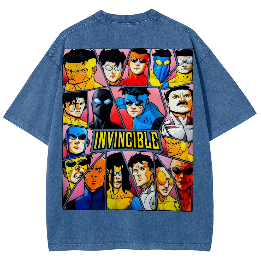 Invincible Unisex Fit Washed T-Shirt 2503013120