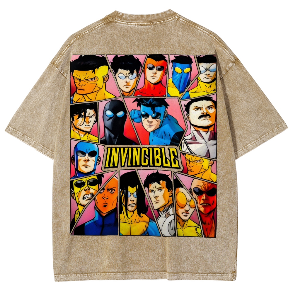 Invincible Unisex Fit Washed T-Shirt 2503013120