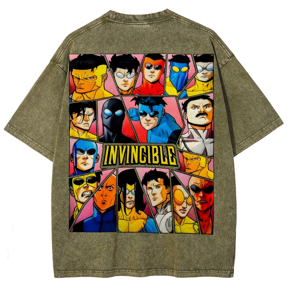 Invincible Unisex Fit Washed T-Shirt 2503013120