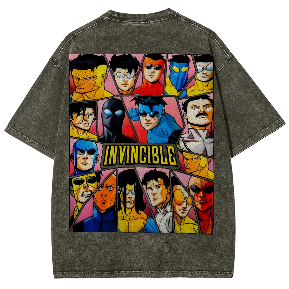Invincible Unisex Fit Washed T-Shirt 2503013120