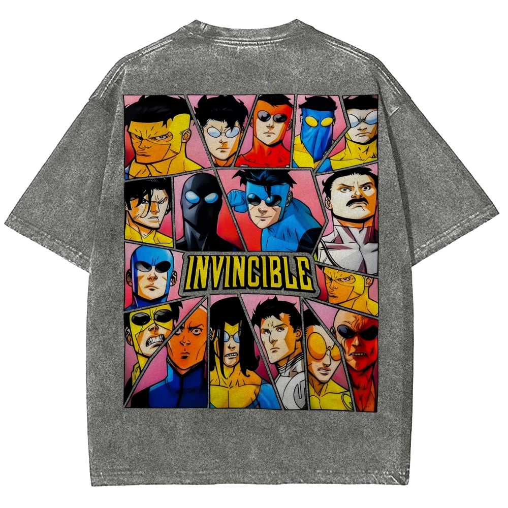 Invincible Unisex Fit Washed T-Shirt 2503013120