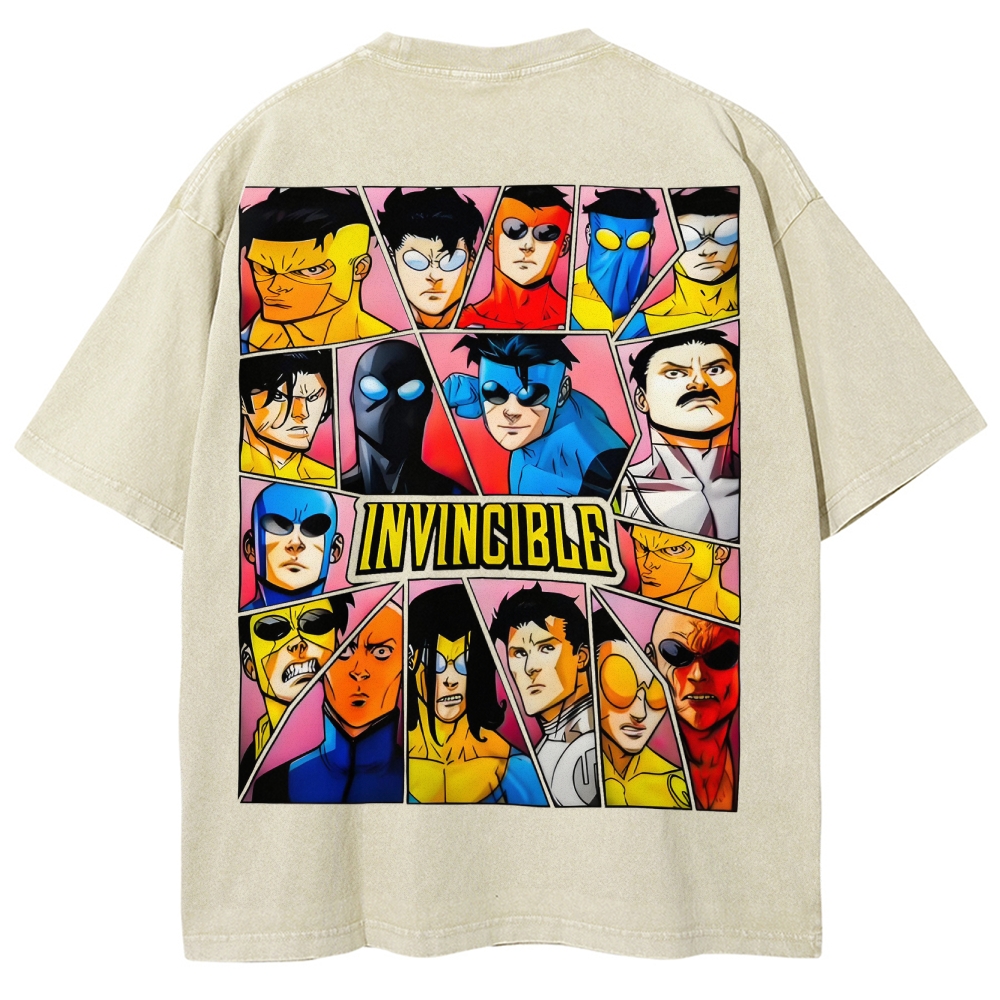 Invincible Unisex Fit Washed T-Shirt 2503013120
