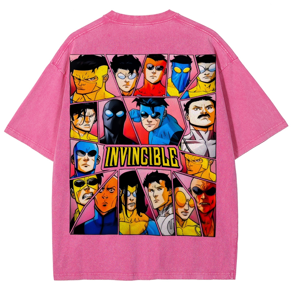 Invincible Unisex Fit Washed T-Shirt 2503013120