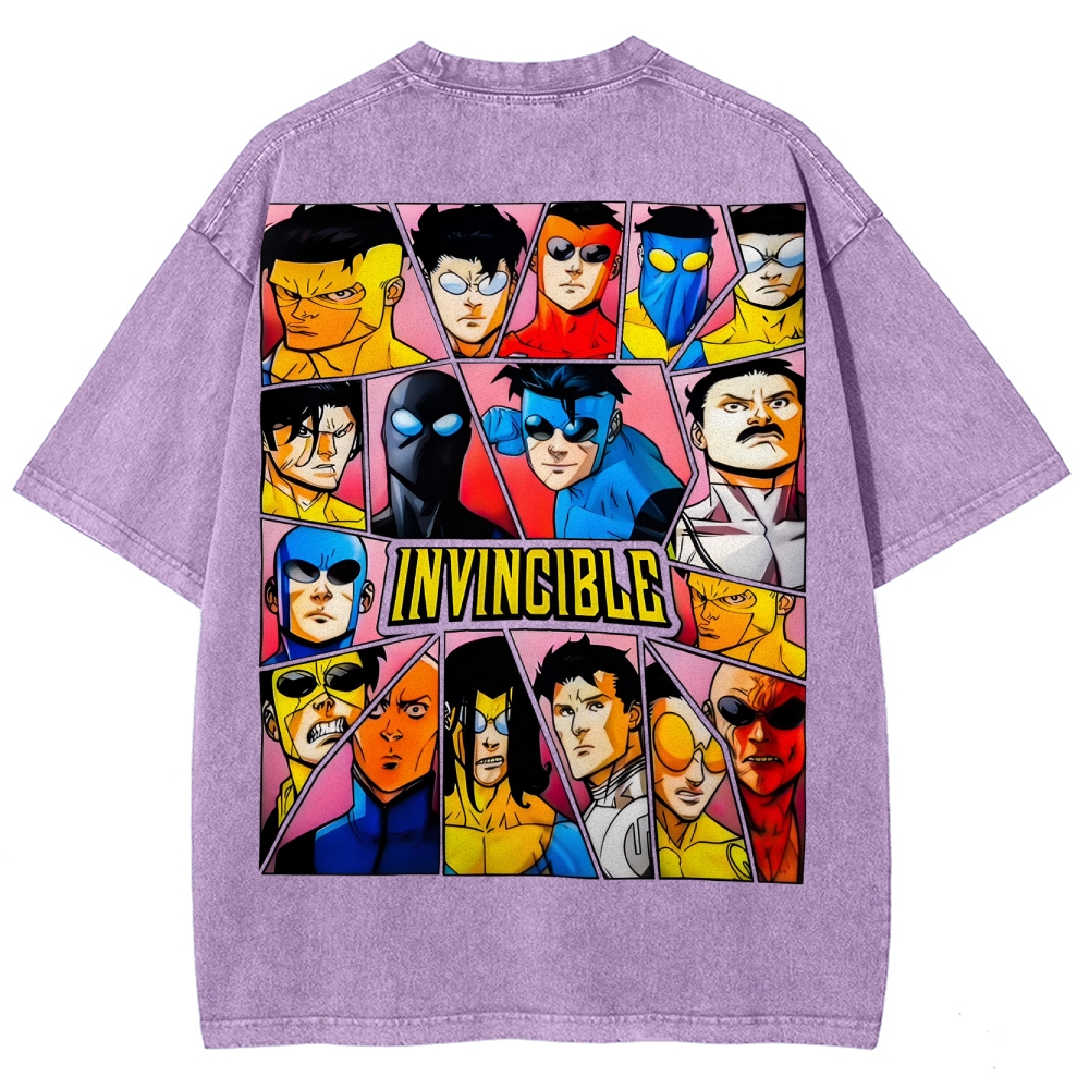 Invincible Unisex Fit Washed T-Shirt 2503013120