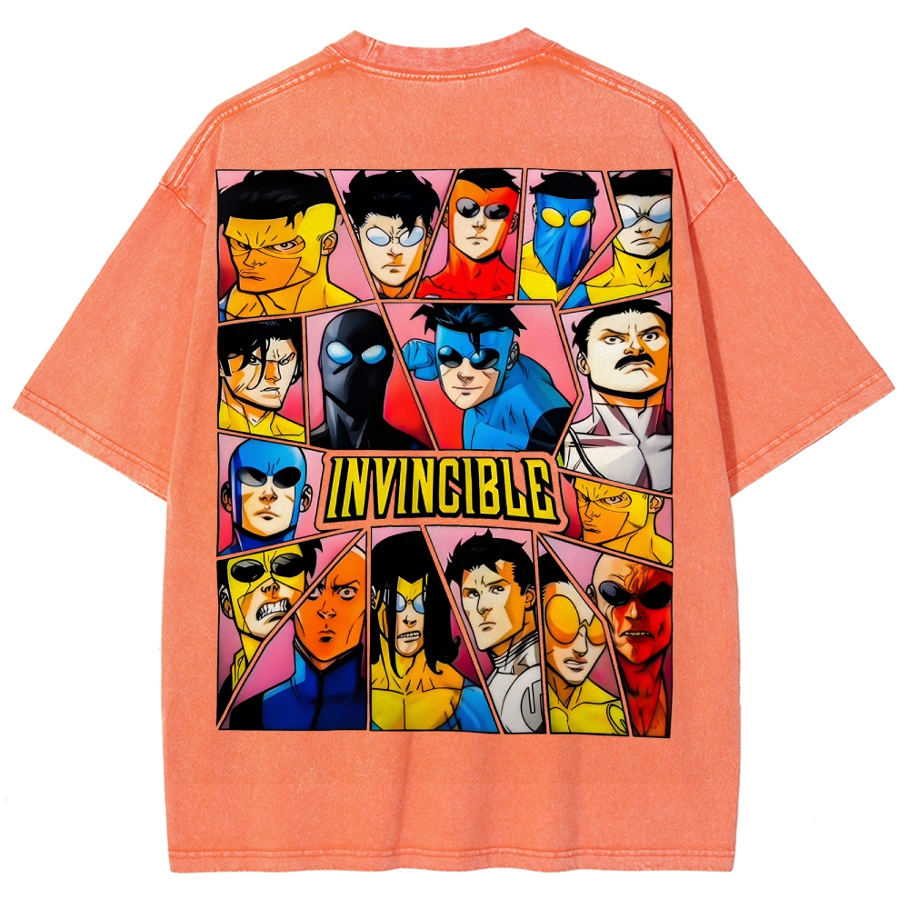 Invincible Unisex Fit Washed T-Shirt 2503013120