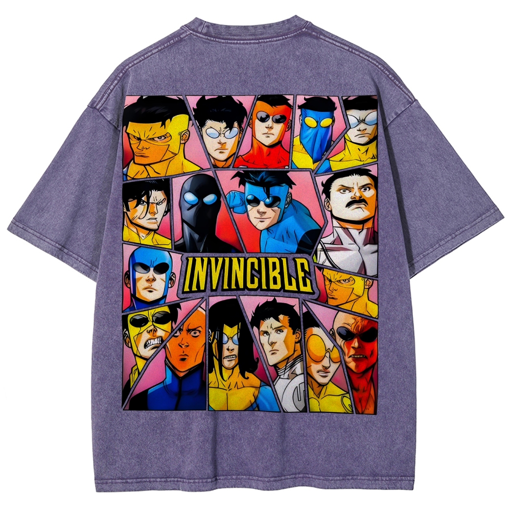 Invincible Unisex Fit Washed T-Shirt 2503013120