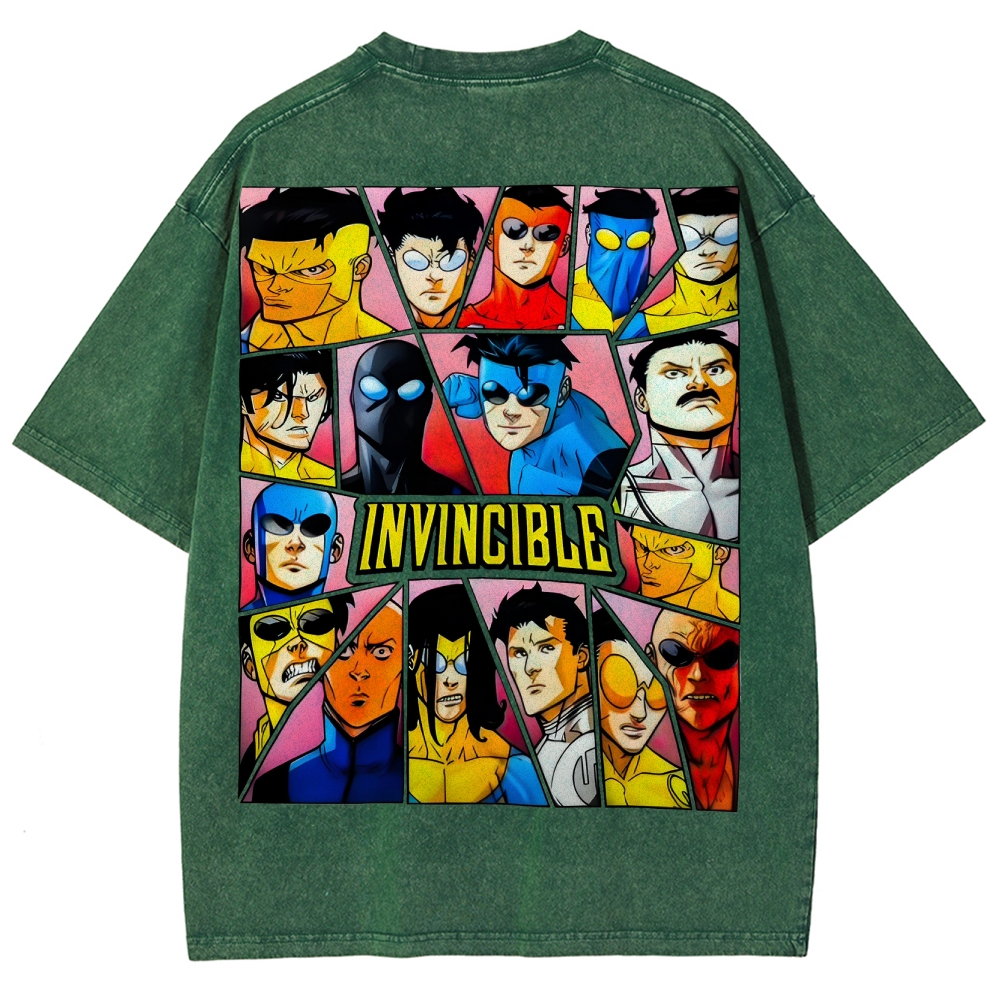 Invincible Unisex Fit Washed T-Shirt 2503013120