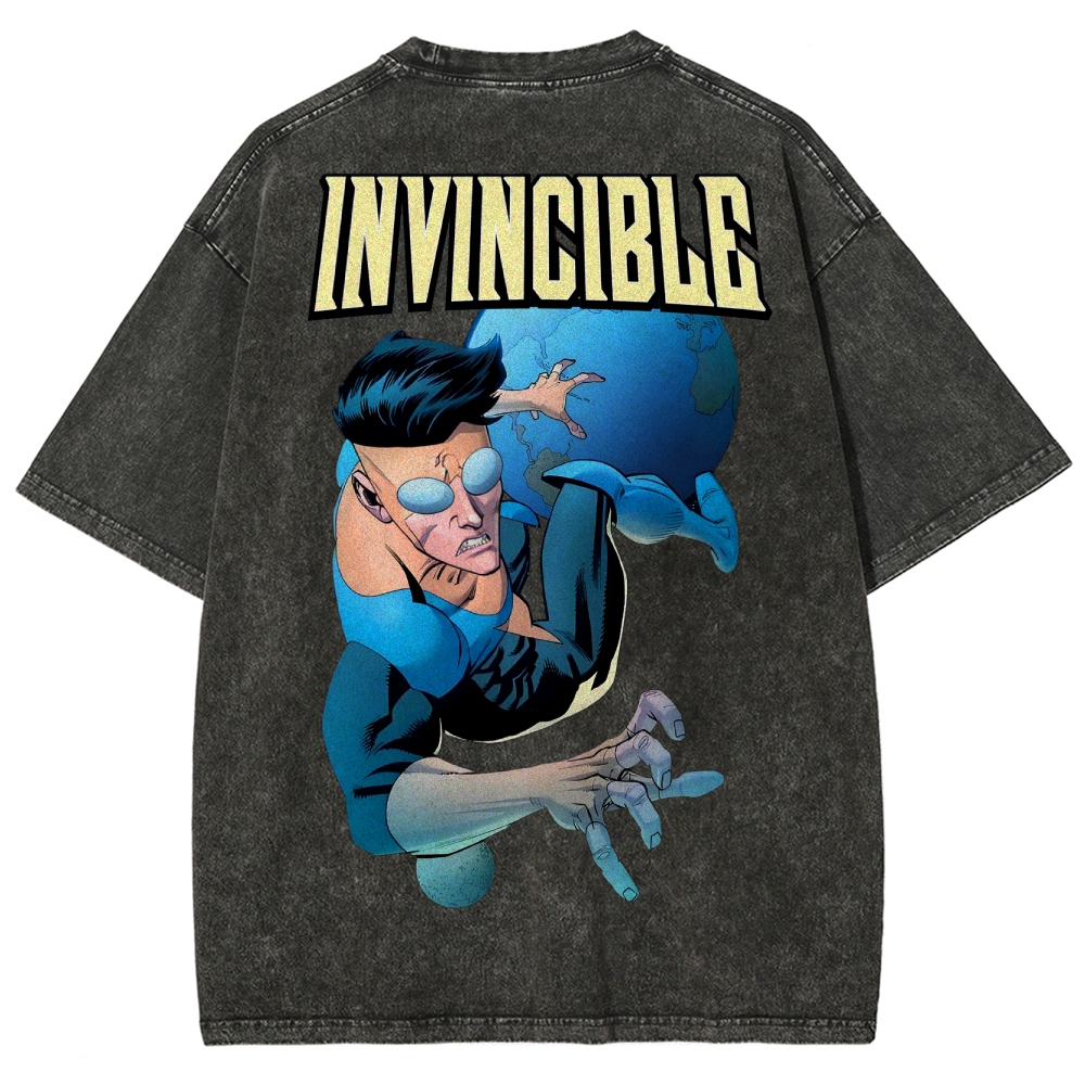Invincible Unisex Fit Washed T-Shirt 2503013127