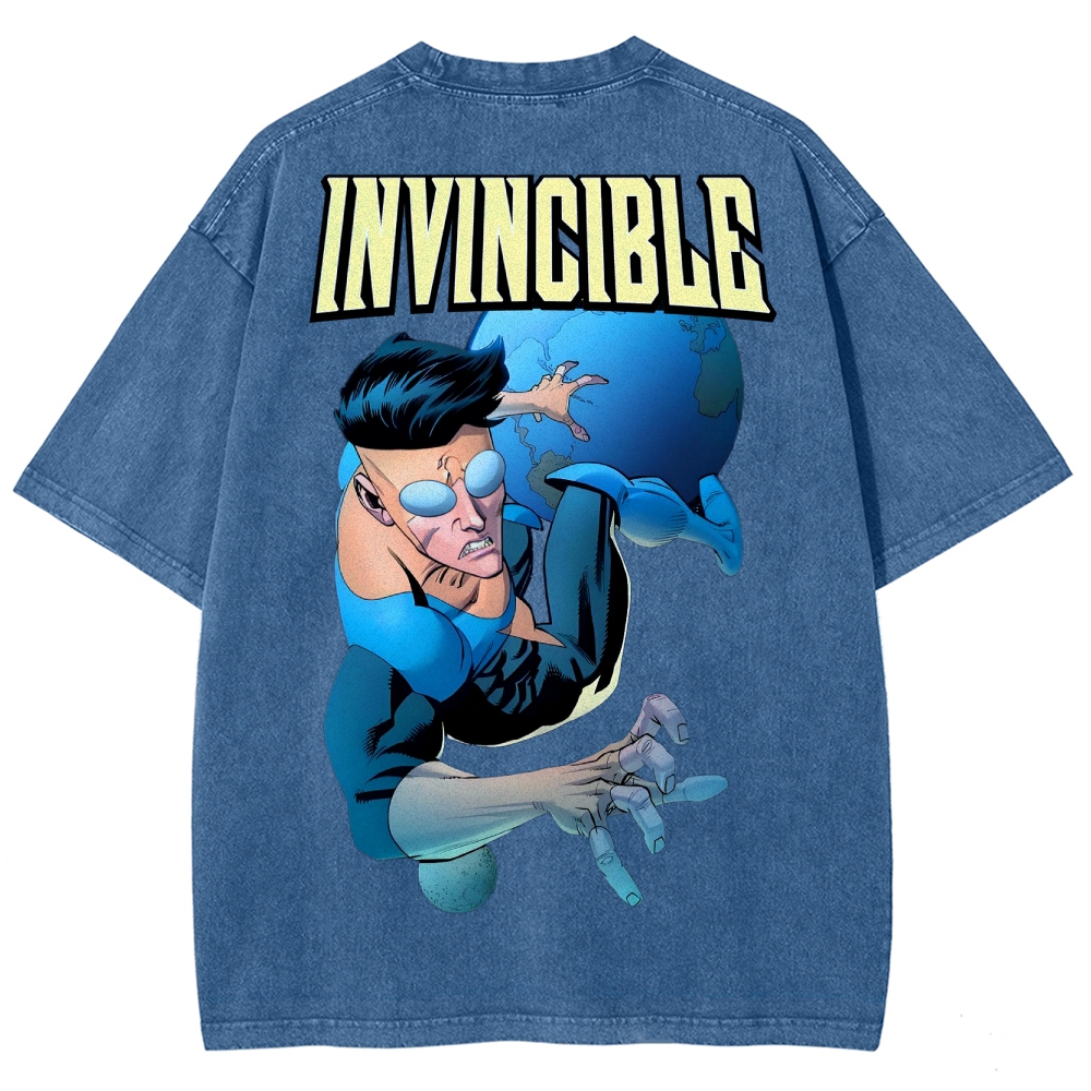 Invincible Unisex Fit Washed T-Shirt 2503013127