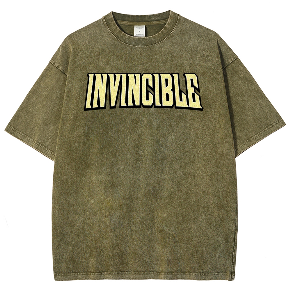 Invincible Unisex Fit Washed T-Shirt 2503013127