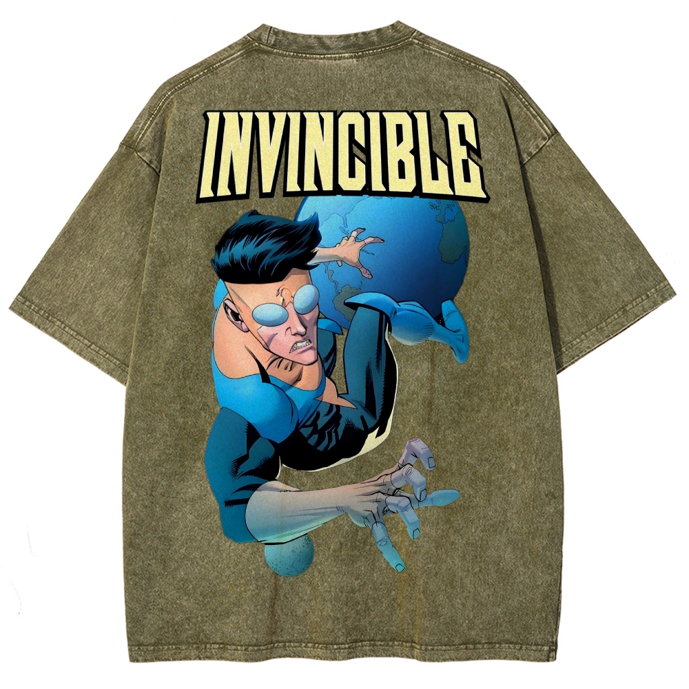 Invincible Unisex Fit Washed T-Shirt 2503013127