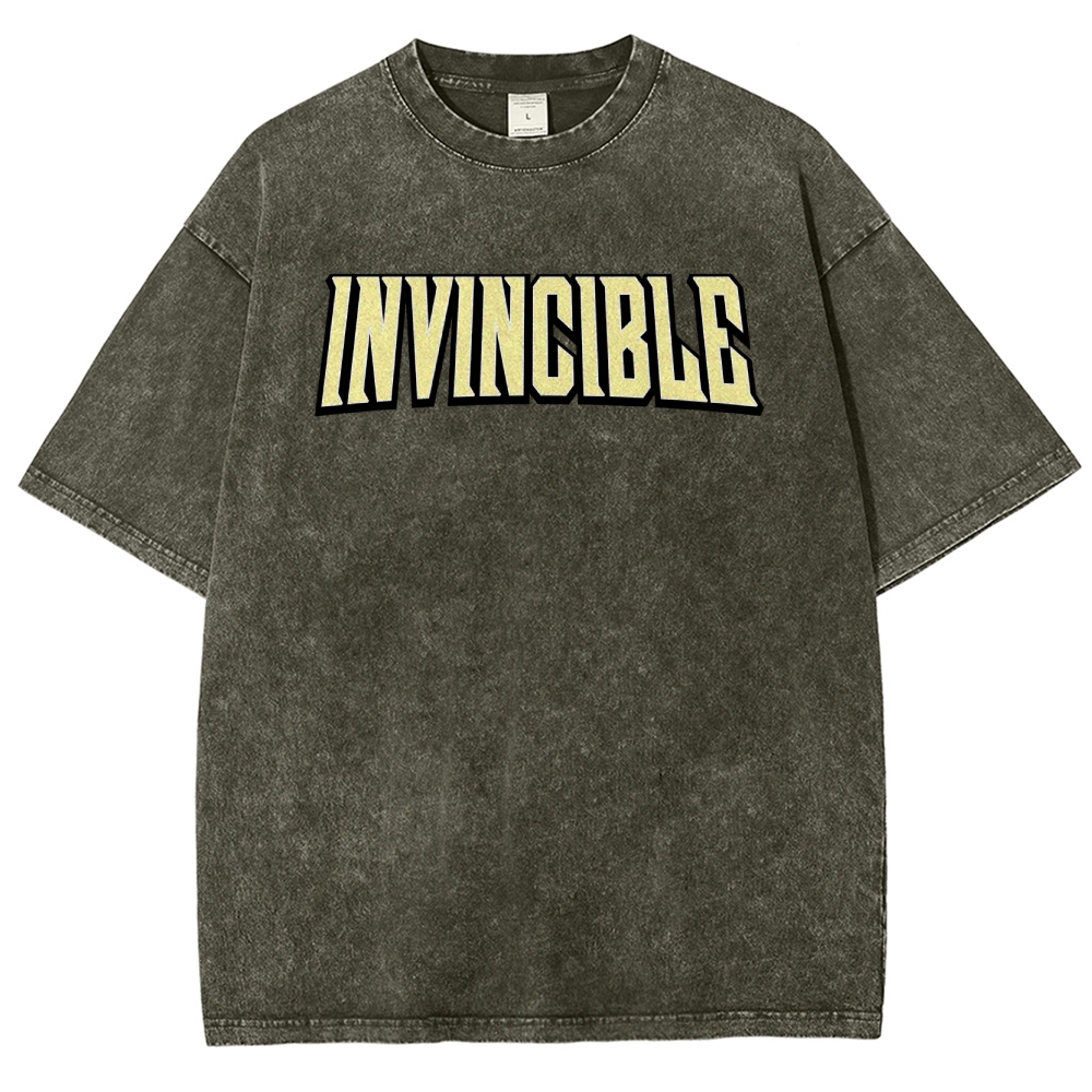 Invincible Unisex Fit Washed T-Shirt 2503013127