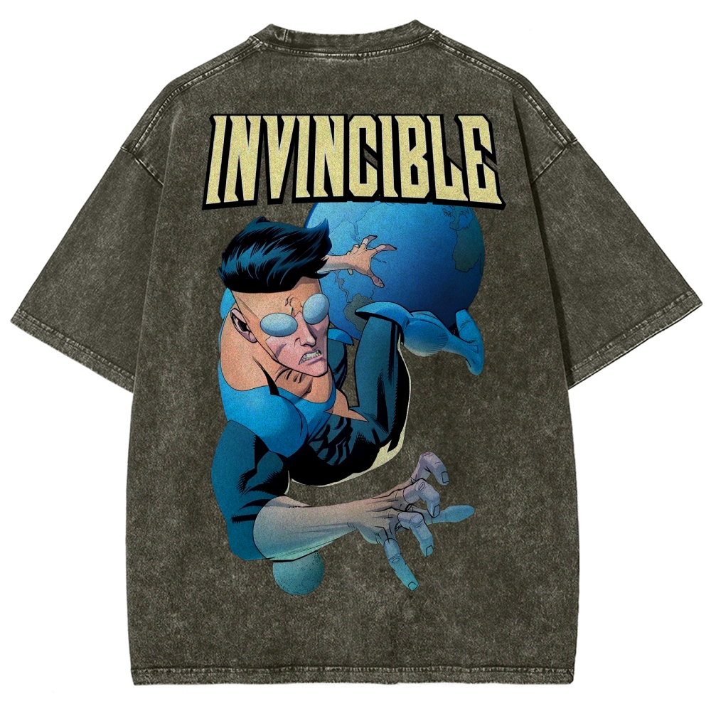 Invincible Unisex Fit Washed T-Shirt 2503013127