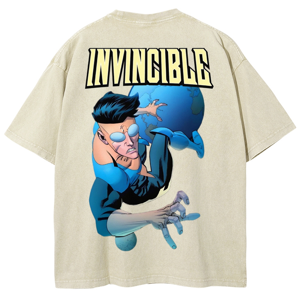 Invincible Unisex Fit Washed T-Shirt 2503013127
