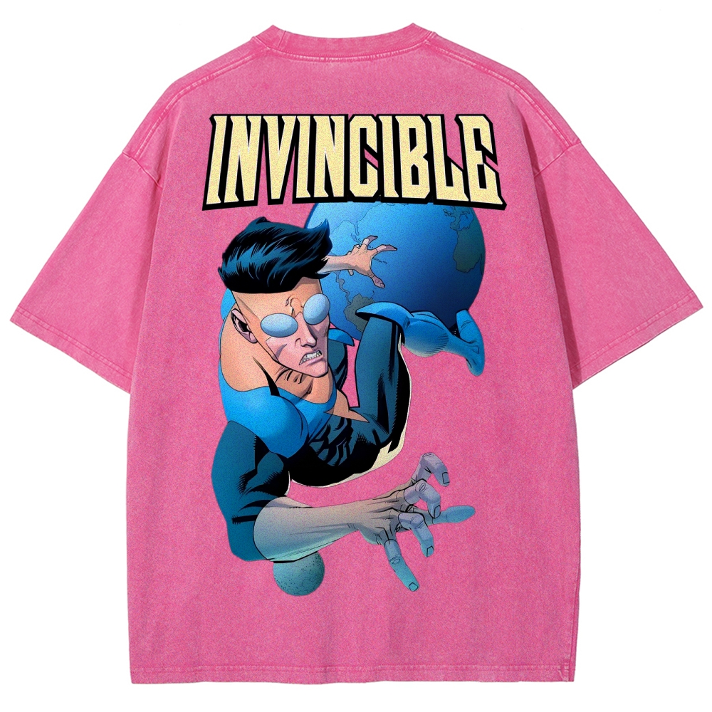 Invincible Unisex Fit Washed T-Shirt 2503013127