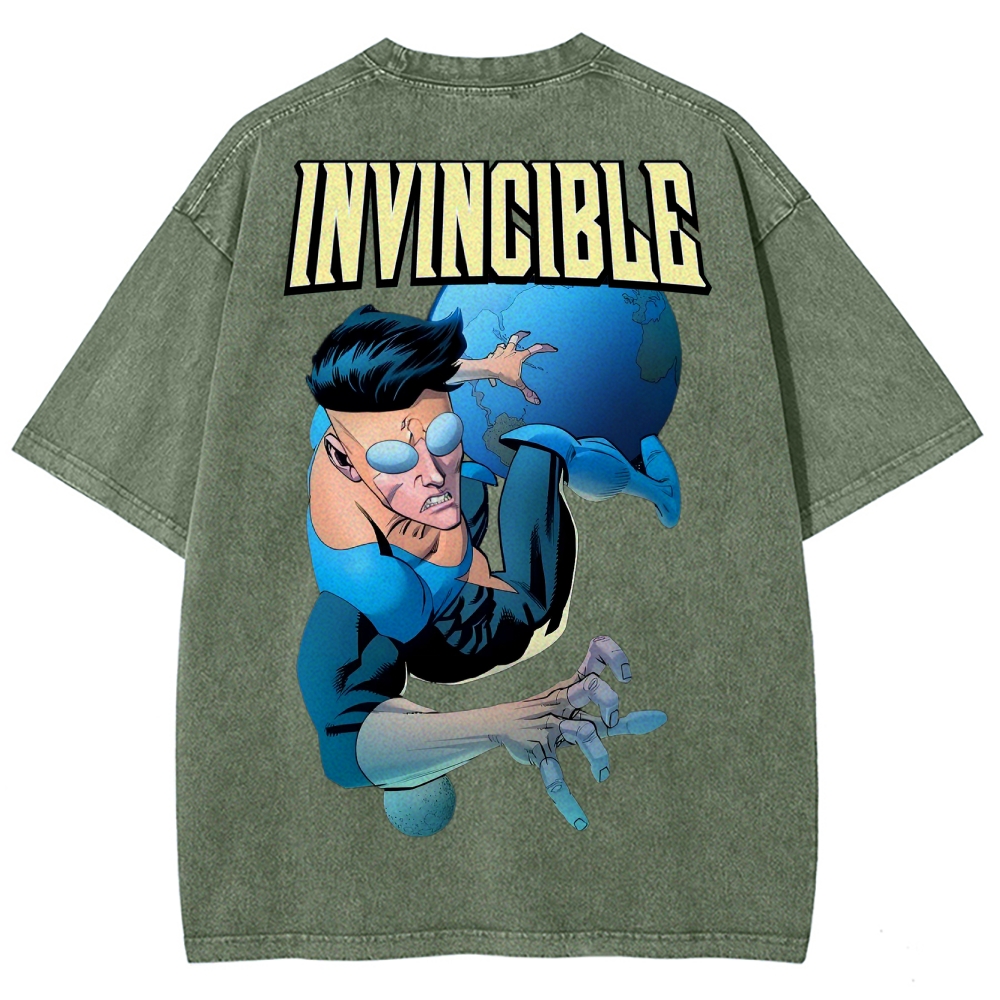 Invincible Unisex Fit Washed T-Shirt 2503013127