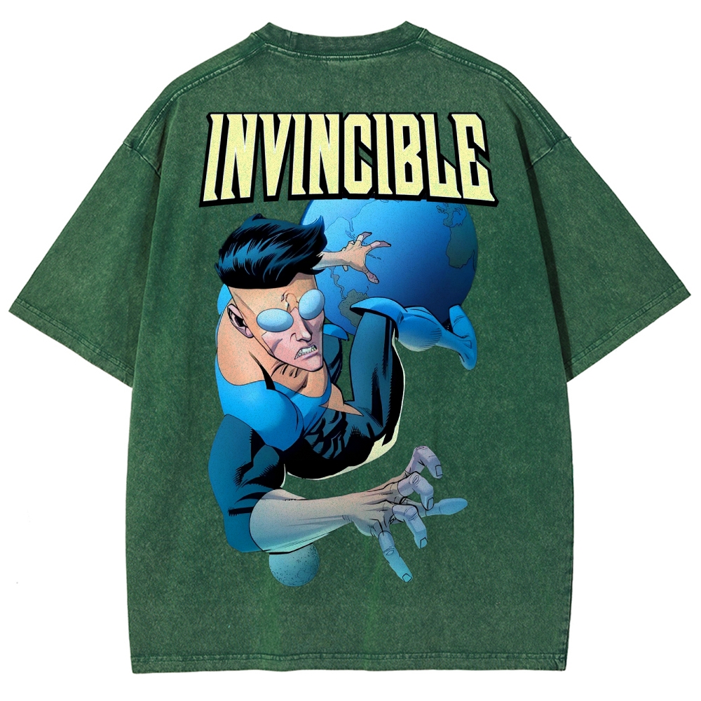 Invincible Unisex Fit Washed T-Shirt 2503013127