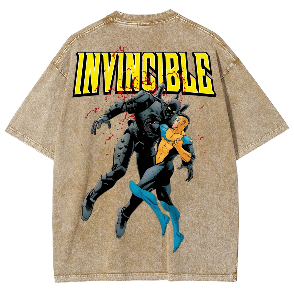 Invincible Unisex Fit Washed T-Shirt 2503013131