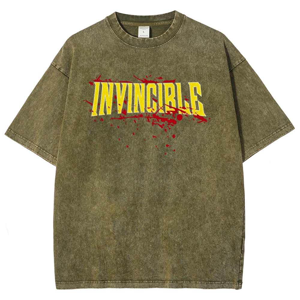 Invincible Unisex Fit Washed T-Shirt 2503013131