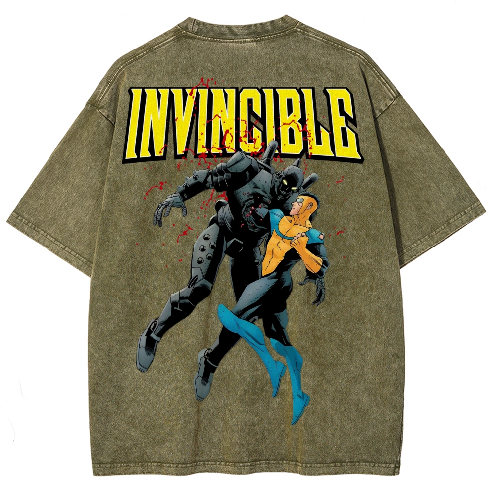 Invincible Unisex Fit Washed T-Shirt 2503013131